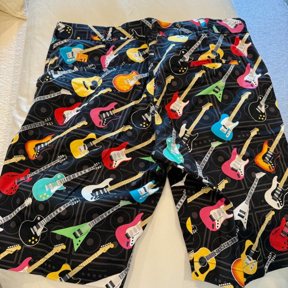 Loudmouth Golf Shorts - Guitar Theme